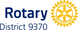 The official logo for Rotary District 9370, featuring the blue "Rotary" text and the yellow Rotary wheel emblem.